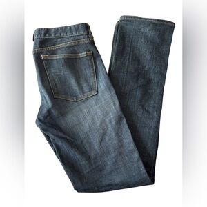 J. Crew Women’s 27R Matchstick Jeans  Dark Blue Straight Slim Fit Mid Rise Denim